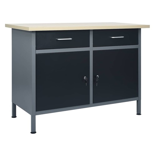 Banco lavoro nero 120x60x85 - banco,